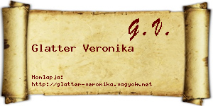 Glatter Veronika névjegykártya